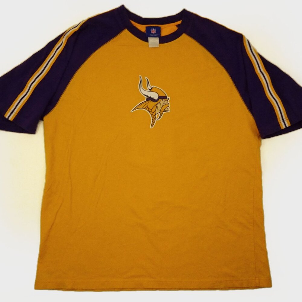 Minnesota Vikings Reebok t-shirt 2XL XXL Skol Yellow Gold Purple Minneapolis MN